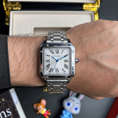 CRTR Santos Silver Chain with Silver Dial