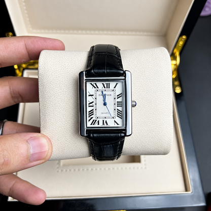 CRTR TANK Black Strap with White Dial