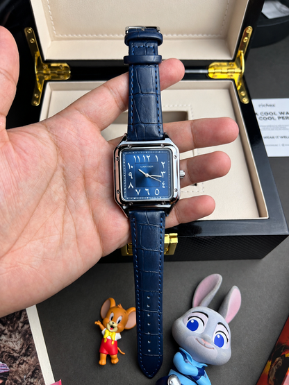 CRTR Santos Strap with Silver Dial