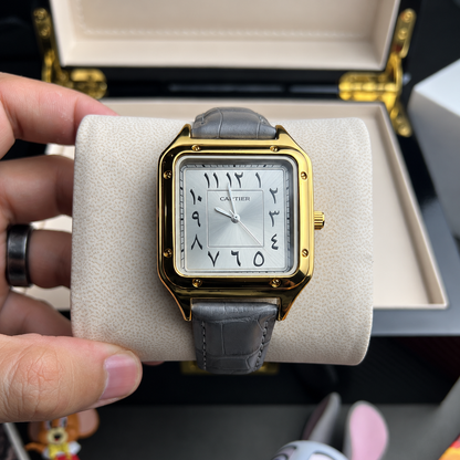 CRTR Santos Strap with Silver Dial