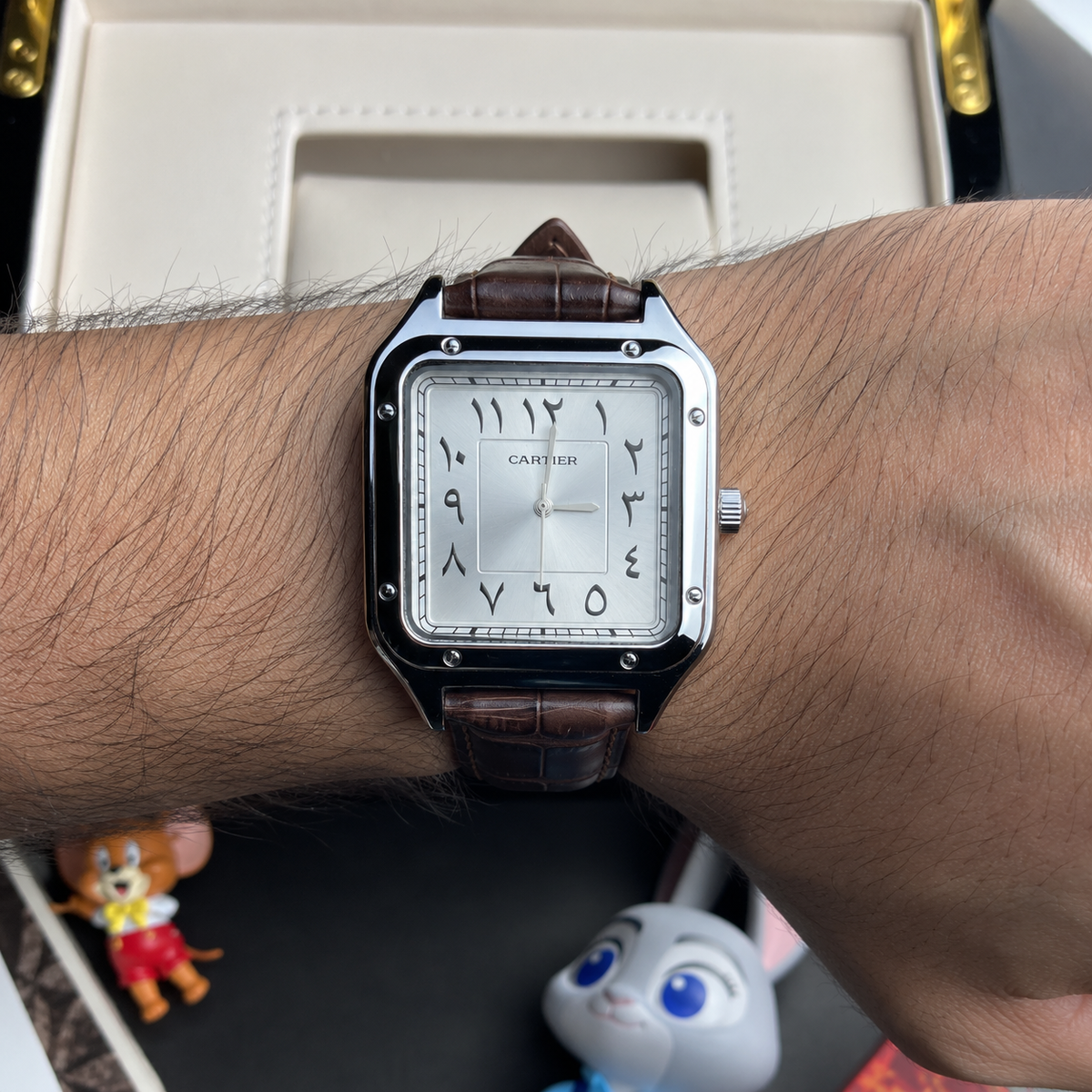 CRTR Santos Strap with Silver Dial