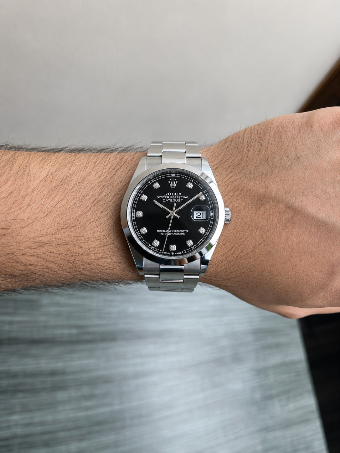 Oyster perpetual Just date Rolex watch