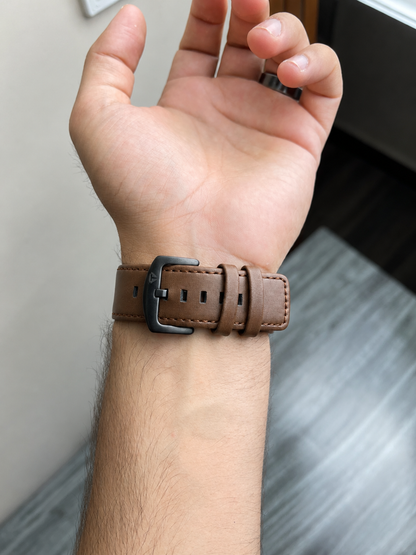 TOMI Brown Strap Business Class Dial Watch