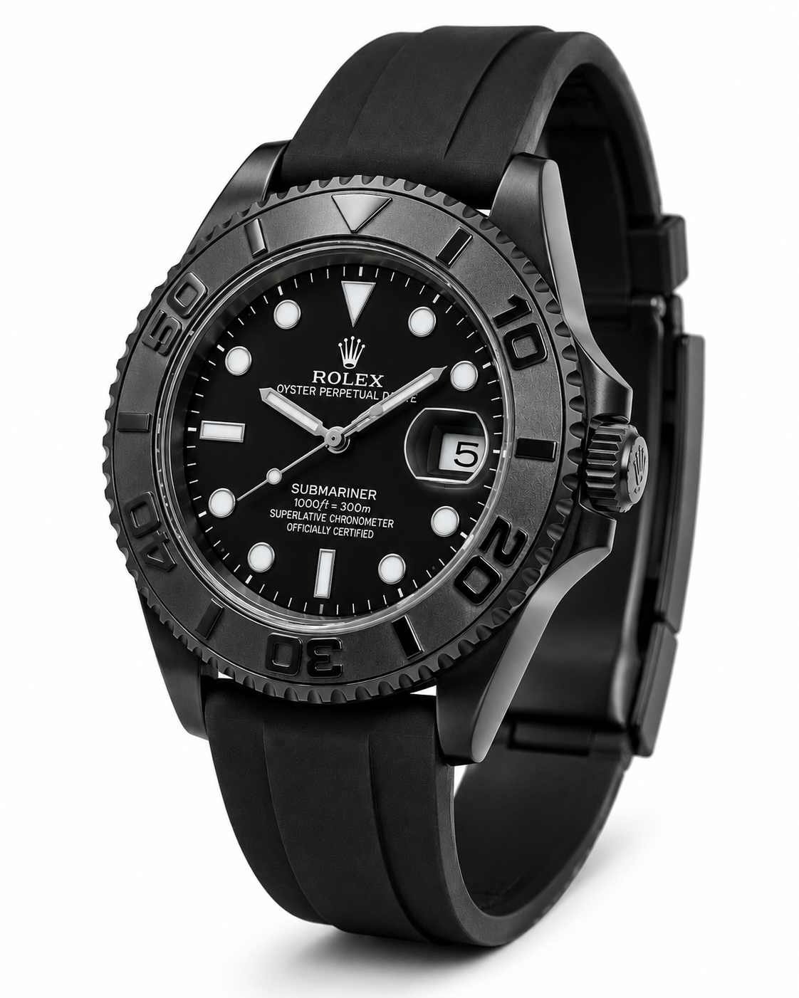 RLX Submariner full black Silicone Watch