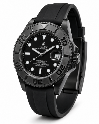 RLX Submariner full black Silicone Watch