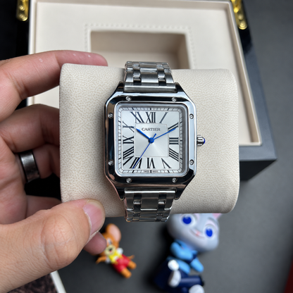 CRTR Santos Silver Chain with Silver Dial