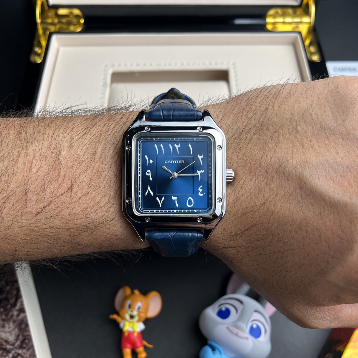CRTR Santos Strap with Silver Dial