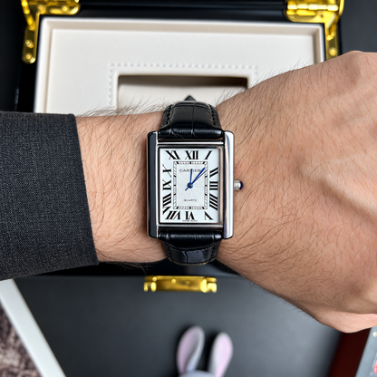 CRTR TANK Black Strap with White Dial