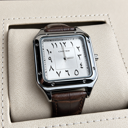 CRTR Santos Strap with Silver Dial