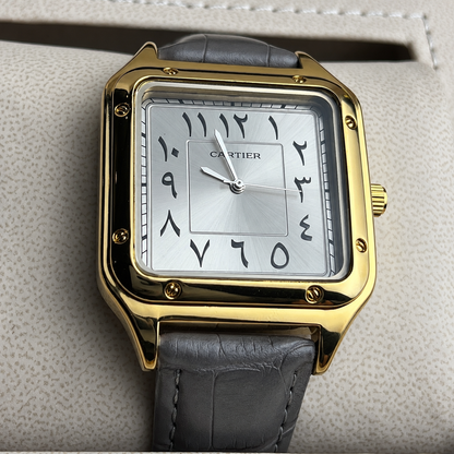 CRTR Santos Strap with Silver Dial