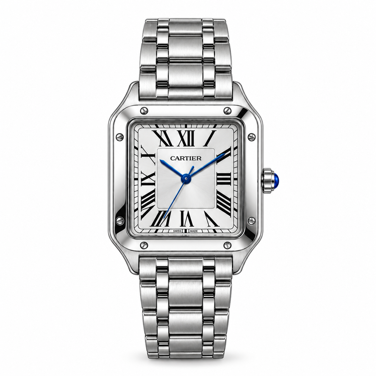 CRTR Santos Silver Chain with Silver Dial