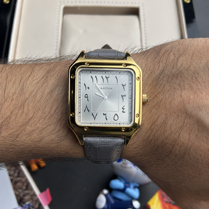 CRTR Santos Strap with Silver Dial