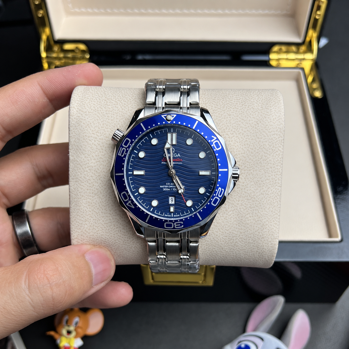Seamster OMGA Date Only Blue Dial