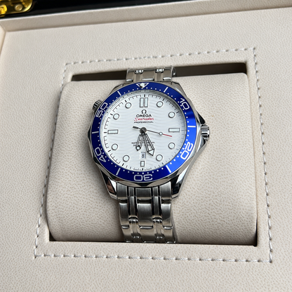 Seamster OMGA Date Only White Dial