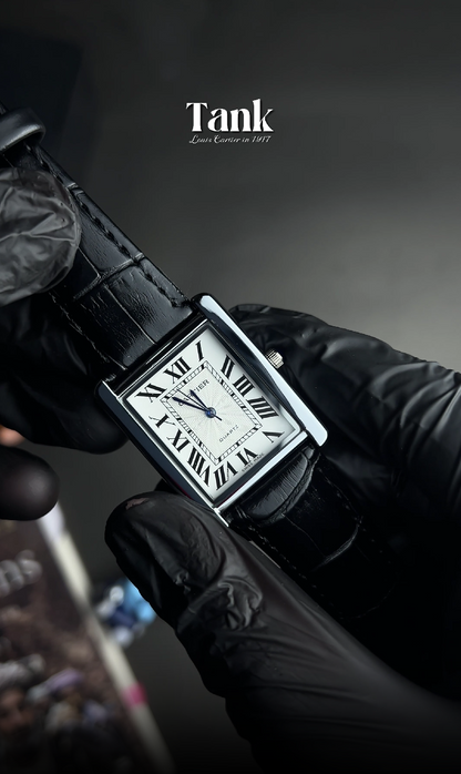 CRTR TANK Black Strap with White Dial