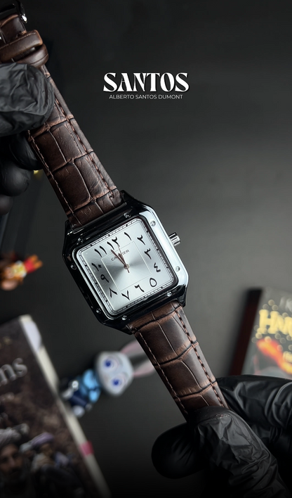 CRTR Santos Strap with Silver Dial