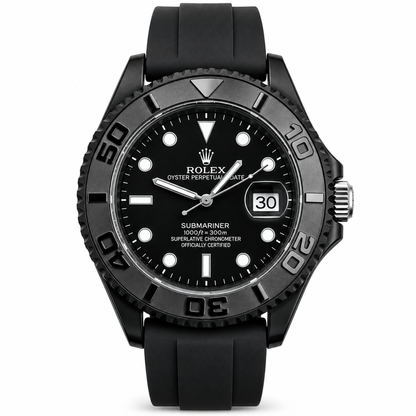 RLX Submariner full black Silicone Watch