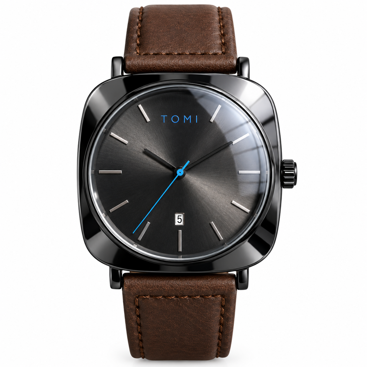 TOMI Brown Strap Business Class Dial Watch